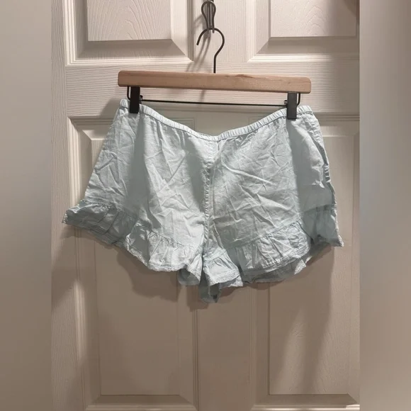 NWT SKIMS Voile Shorts Size Small Frost Blue Cotton Lounge Sleep Shorts - Picture 5 of 11